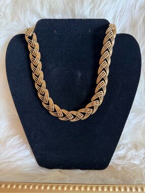 Monet Gold Braided Collar Necklace